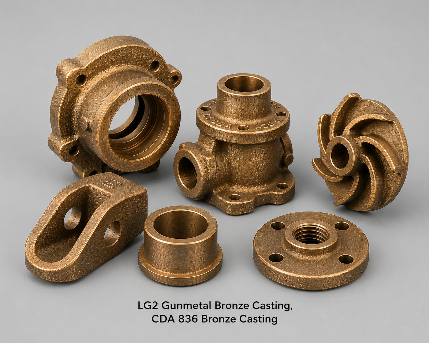 LG2 Gunmetal Bronze Casting, CDA 836 Bronze Casting, C83600 bronze casting foundry India