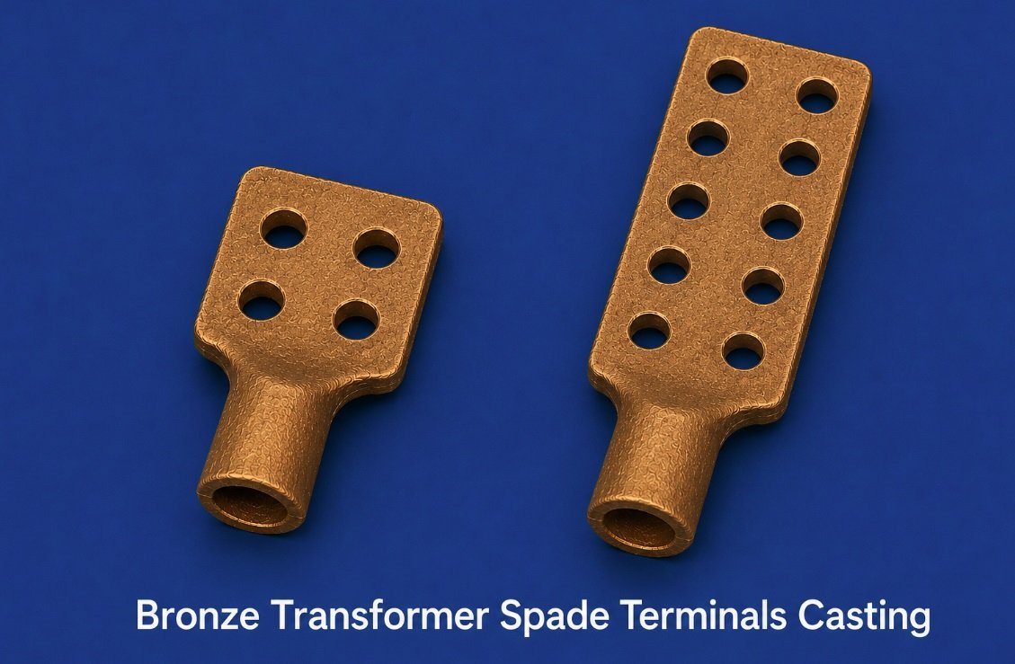 Fusione di Terminale a Spatola per Trasformatore in Bronzo Fusione di Terminale a Spatola per Trasformatore in Bronzo – Parti per Fusione in Stampo Permanente da Stainless Steel Fittings India